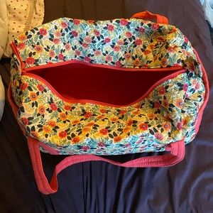 Floral print duffel bag/weekender
